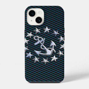 Silver Chrome Yacht Flag auf Grille Style iPhone Hülle