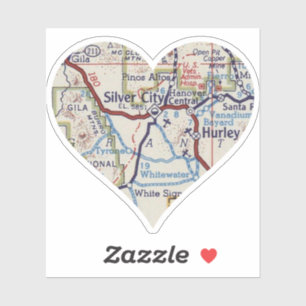 Silver City New Mexico Herz Aufkleber