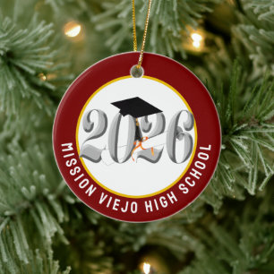 Silver Class 2026 Foto Abschluss Keramik Ornament