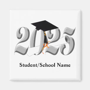 Silver Class of 2025 Abschluss Magnet