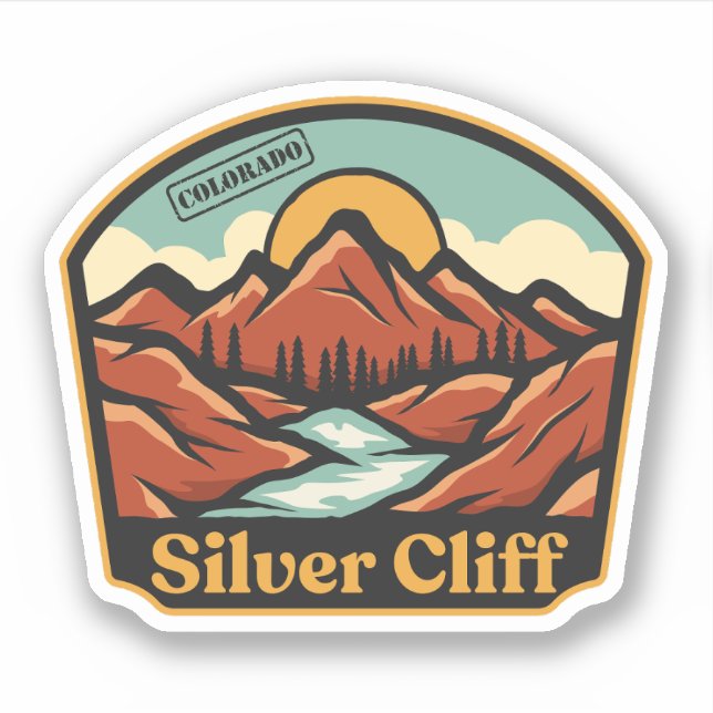 Silver Cliff, Colorado Aufkleber (Vorderseite)