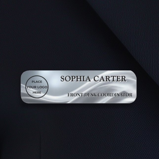 Silver Cloth Classic Name Badge Custom Namensschild (Von Creator hochgeladen)
