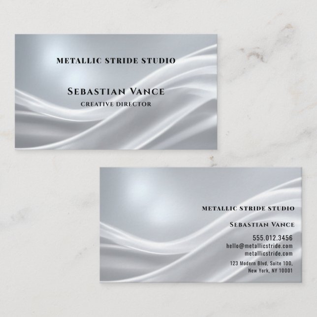Silver Cloth Classic Visitenkarte (Vorne/Hinten)