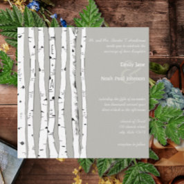 Silver Cloud Birch Tree Einladungen für Hochzeiten