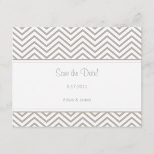 Silver Cloud Zickzack Save the Date Annouement