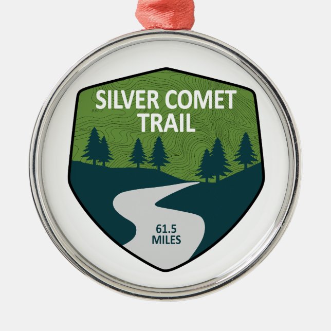 Silver Comet Trail Georgia Ornament Aus Metall (Vorne)