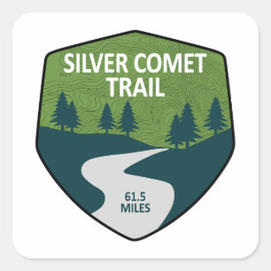 Silver Comet Trail Georgia Quadratischer Aufkleber