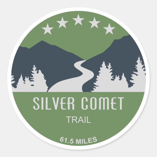 Silver Comet Trail Georgia Runder Aufkleber (Vorderseite)