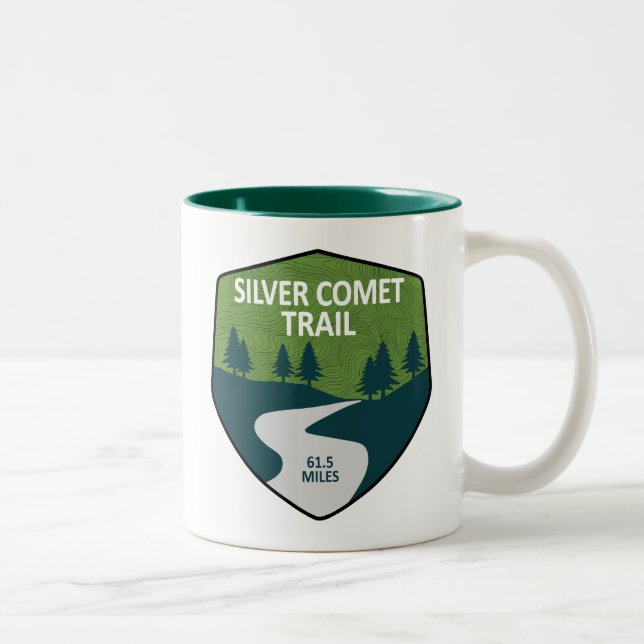 Silver Comet Trail Georgia Zweifarbige Tasse (Rechts)