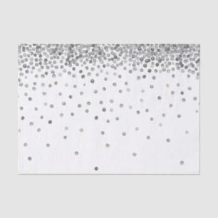 Silver Confetti Dots Seidenpapier
