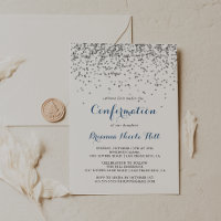 Silver Confetti Minimalistische Bestätigung