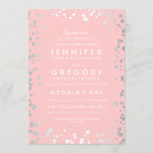 Silver Confetti Pink Moderne und elegante Hochzeit