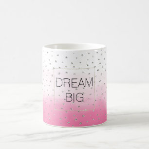 Silver Confetti Pink Ombre Wassercolor Tasse