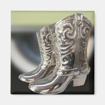 Silver Cowboy Stiefel
