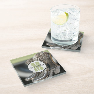 Silver Cowgirl Boost Personalisiert Country Monogr Glasuntersetzer