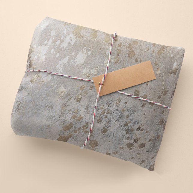 Silver Cowhide Print Metallic Packpapier Seidenpapier (Von Creator hochgeladen)