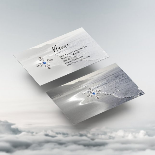 Silver Cross und Gem Business Card Visitenkarte (Von Creator hochgeladen)