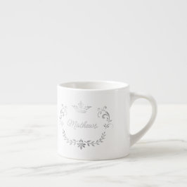 Silver Crown Wappen Personalisiert Espressotasse