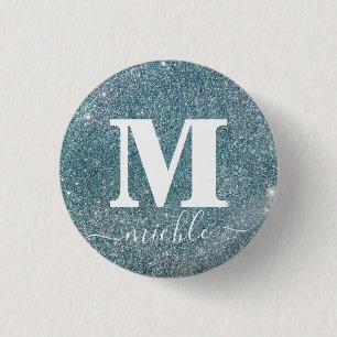 Silver Crystal Individuelle Name Gift Button