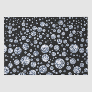 Silver Crystal Metallic Black Seidenpapier
