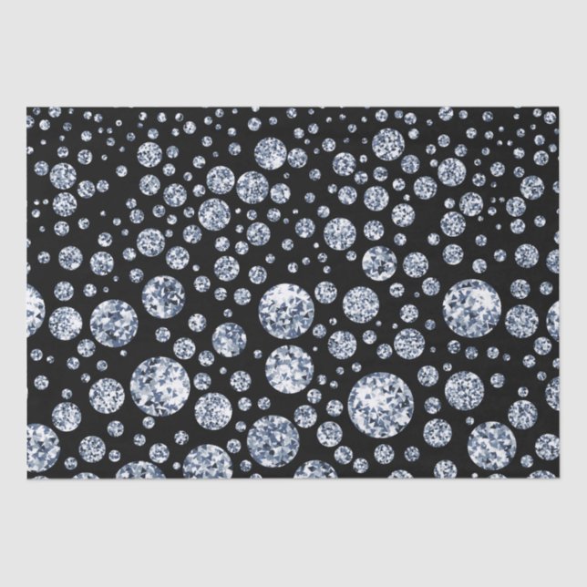 Silver Crystal Metallic Black Seidenpapier (Vorderseite)