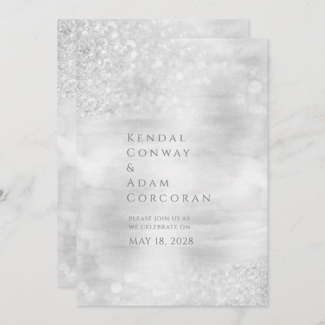 Silver Crystal Ridge Piazza della Riforma Einladung (Vorne/Hinten)