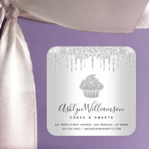 Silver Cupcake Bäckerei Konditorei Koch Glitzer Tr