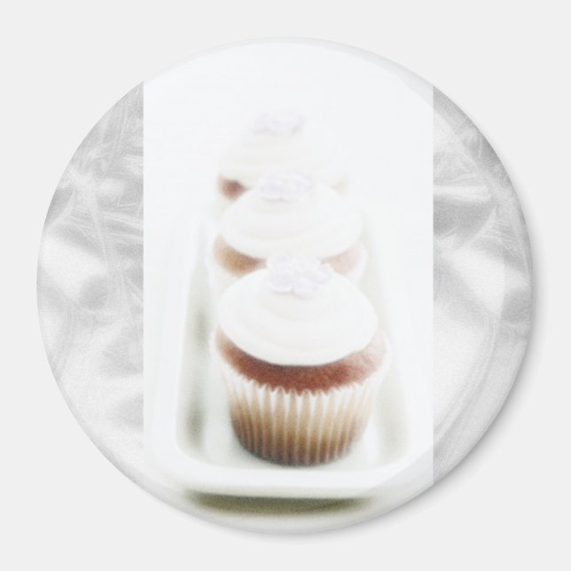 Silver Cupcake Swirl Magnete (Vorne)