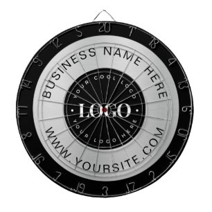 Silver Custom Logo Text Company - Markenbezeichnun Dartscheibe
