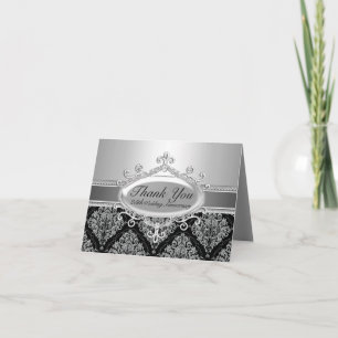 Silver Damask 25. Hochzeitstag Danke