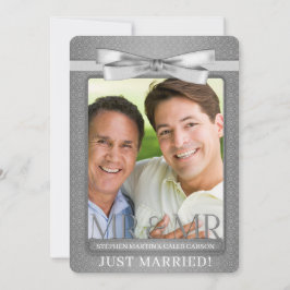 Silver Damask Mr. und Mr. Gay Wedding Reception Einladung