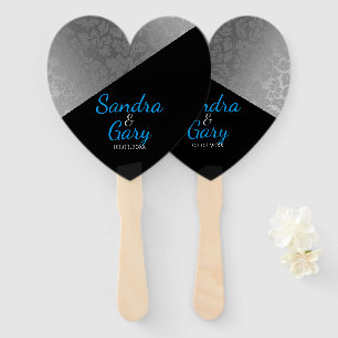 Silver Damask Muster Fächer