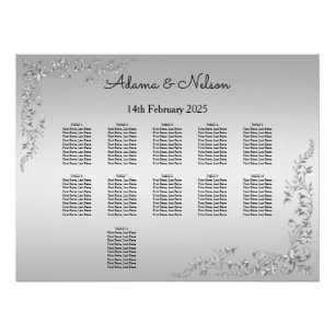 Silver Decoration Seekarte Poster