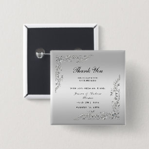 Silver Decoration Wedding Button