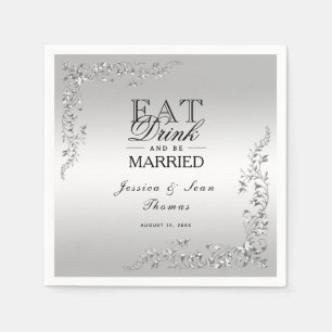 Silver Decoration Wedding Serviette