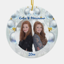 Silver Decorative Balls Weihnachten Keramik Ornament