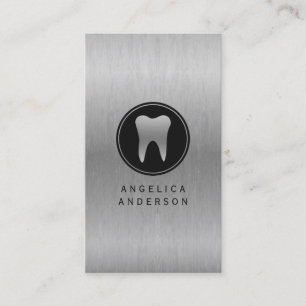 Silver Dental Business Card Visitenkarte