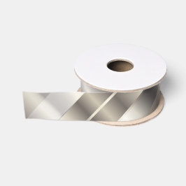 Silver Diagonal Streifen | Christmas Ripsband