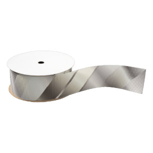 Silver Diagonal Streifen Christmas Ripsband