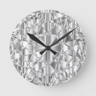 Silver Diamond Rundkissen Runde Wanduhr