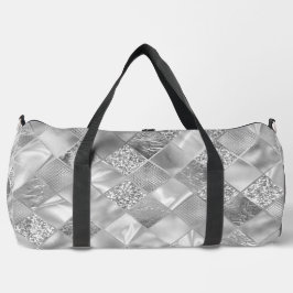 SILVER DIAMOND TEXTURE SIEHT AUS DUFFLE BAG