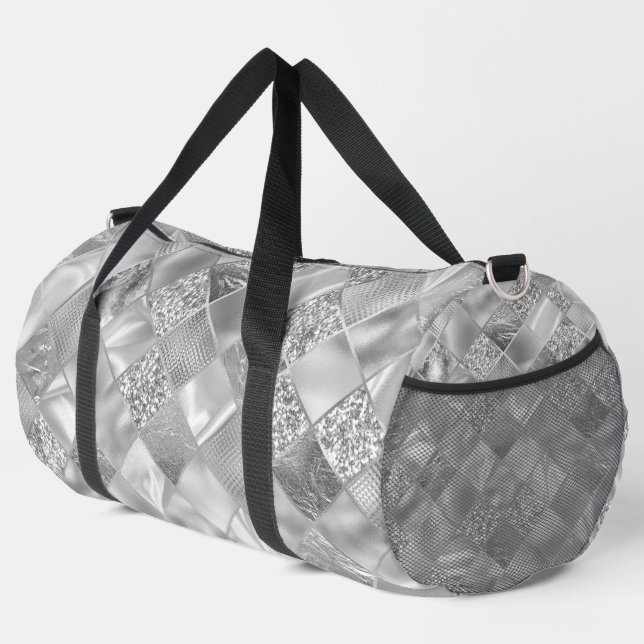 SILVER DIAMOND TEXTURE SIEHT AUS DUFFLE BAG (Rechte Ecke)
