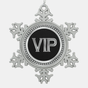 Silver Diamond VIP Weihnachten Schneeflocken Zinn-Ornament