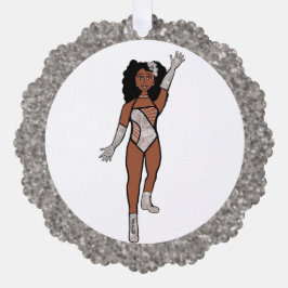 Silver & Diamonds Dancer Ornament Card A