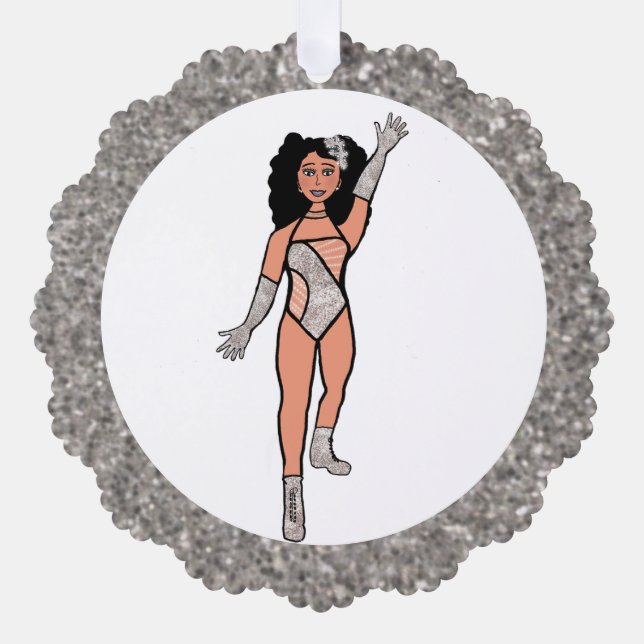 Silver & Diamonds Dancer Ornament Card B Karte (Vorderseite)