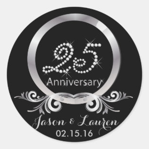 Silver Diamonds Sticker zum 25. Jubiläum