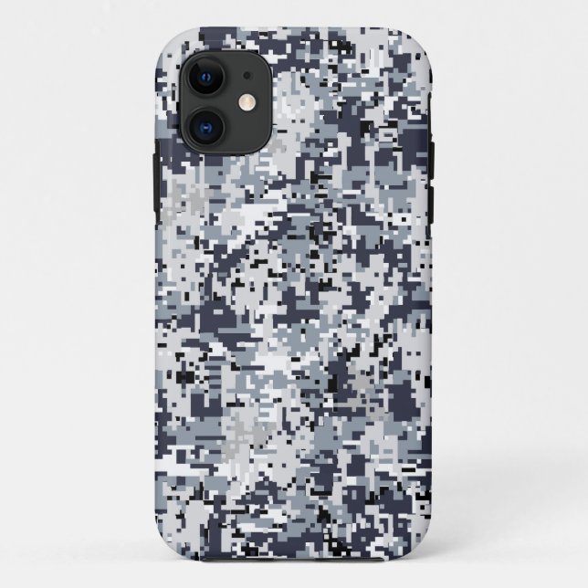 Silver Digital Camouflage Dekoration im urbanen St Case-Mate iPhone Hülle (Rückseite)