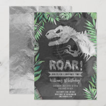 Silver Dinosaur Roar Geburtstag