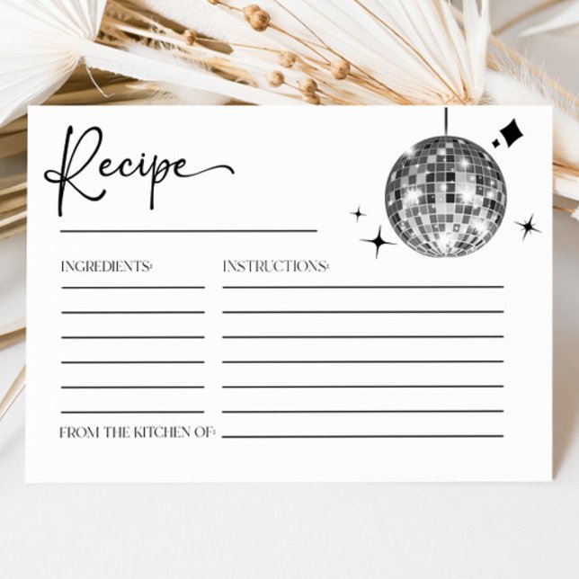 Silver Disco Ball Brautparty Rezeptionskarten (Von Creator hochgeladen)