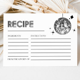 Silver Disco Ball Brautparty Rezeptionskarten